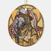 Maske Feuerwehrschmuck Keramik Ornament (Links)