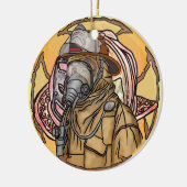 Maske Feuerwehrschmuck Keramik Ornament (Links)