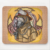 Maske Firefighter Mouse Pad Mousepad (Vorne)