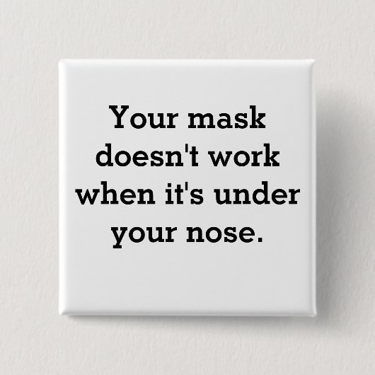 Maske funktioniert nicht button (Vorderseite)