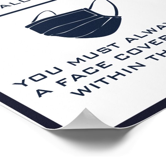 Maske für benutzerdefinierte Textanzeigen + Hinwei Poster (Ecke)