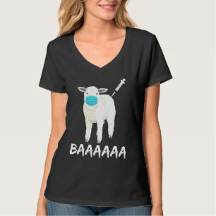 Maske für den Impfstoff gegen Funny Sheep zum Trag T-Shirt