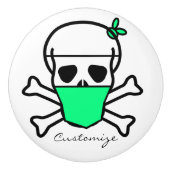 Maske für Schädeltrage Thunder_Cove Keramikknauf (Vorderseite)