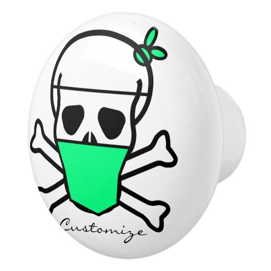 Maske für Schädeltrage Thunder_Cove Keramikknauf (Rechts)