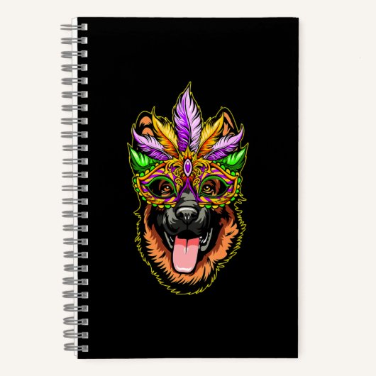 Maske German Shepherd Notizblock (Vorderseite)