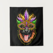 Maske German Shepherd Wandteppich (Vorderseite)
