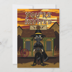 Maske Gunslinger im Gefängnis Party Invite Einladung