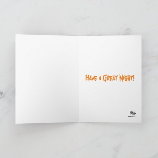 Maske Halloween Karte (Innenseite)