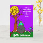 Maske Halloween Karte (Gelbe Blume)