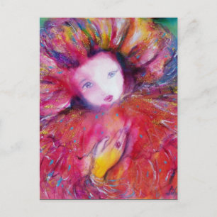 MASKE IM ROT EINLADUNGSPOSTKARTE