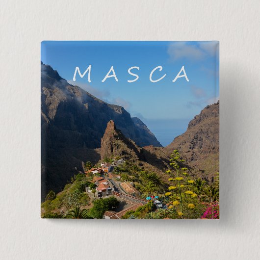 Maske in Spanien    Button (Vorderseite)