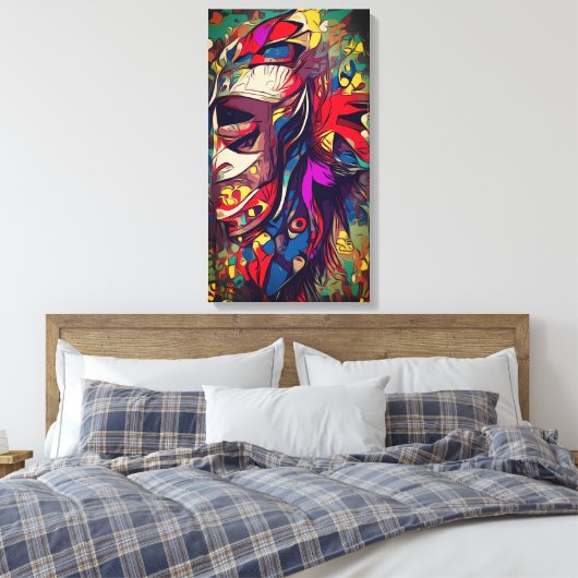 Maske Leinwanddruck (Insitu (Schlafzimmer))