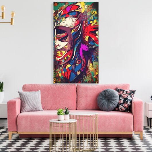 Maske Leinwanddruck (Insitu (Wohnzimmer))