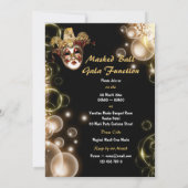 Maske Masquerade venezianisch mardi gras Party Einladung (Rückseite)