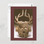 Maske mit antler-amerikanischer Kunst Postkarte (Vorne/Hinten)