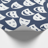 Maske mit unterschiedlichem Gefühl-Muster Geschenkpapier (Ecke)