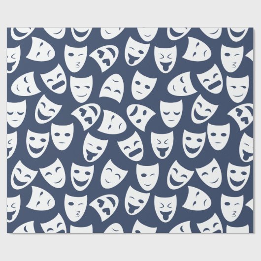 Maske mit unterschiedlichem Gefühl-Muster Geschenkpapier (Flach)