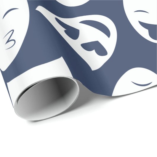 Maske mit unterschiedlichem Gefühl-Muster Geschenkpapier (Rolleneckpunkt)