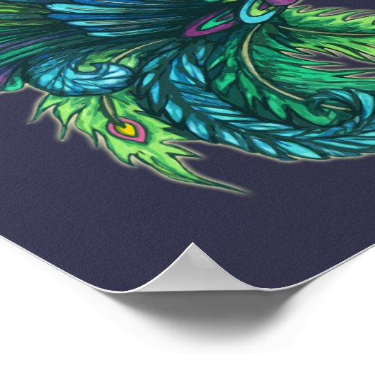 Maske — Pfau Poster (Ecke)