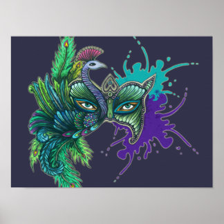 Maske — Pfau Poster
