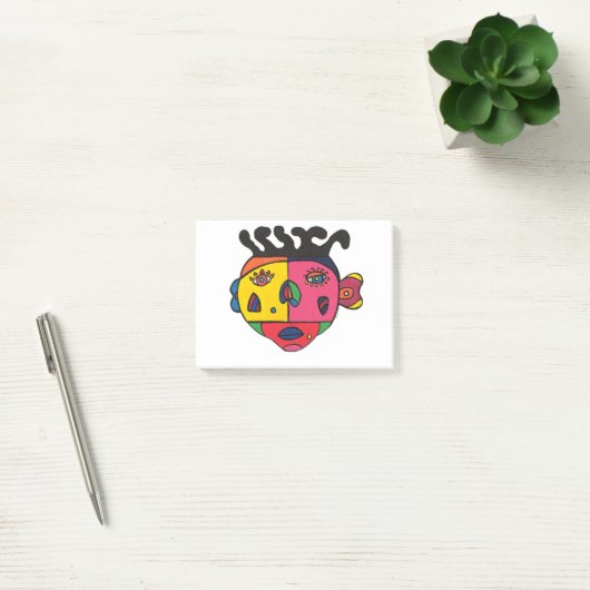 Maske Post-it Klebezettel (Büro)