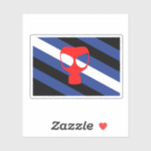Maske-Pride-Flag Aufkleber (Blatt)