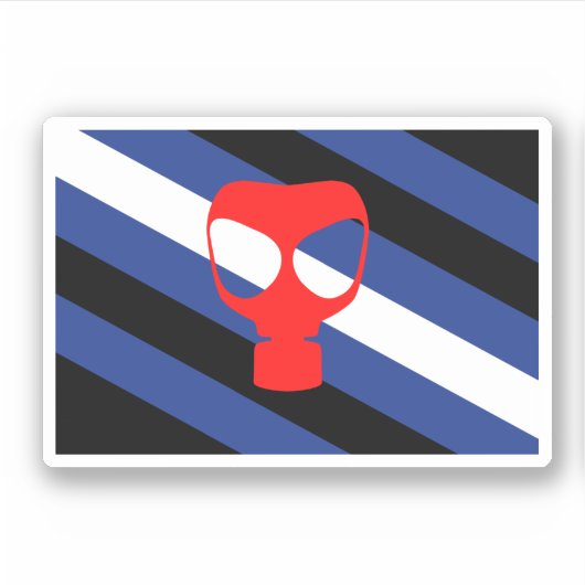 Maske-Pride-Flag Aufkleber (Vorderseite)