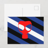 Maske-Pride-Flag Postkarte (Vorne/Hinten)