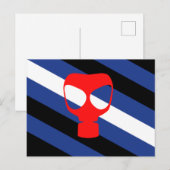 Maske-Pride-Flag Postkarte (Vorne/Hinten)