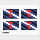 Maske-Pride-Flag Rechteckiger Aufkleber (Blatt)