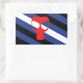 Maske-Pride-Flag Rechteckiger Aufkleber (Tasche)