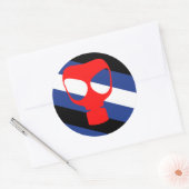 Maske-Pride-Flag Runder Aufkleber (Umschlag)