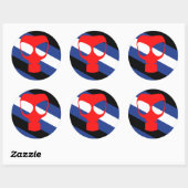 Maske-Pride-Flag Runder Aufkleber (Blatt)