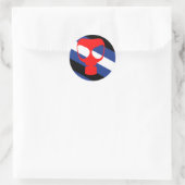 Maske-Pride-Flag Runder Aufkleber (Tasche)