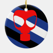 Maske-Pride-Markierung Keramik Ornament (Hinten)