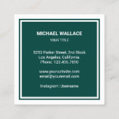 Maske Quadratische Visitenkarte (Rückseite)