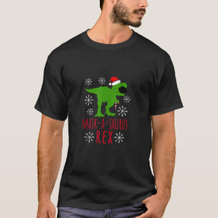 Maske Saurus Rex Weihnachtsmannmütze Candy Cane We T-Shirt
