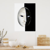 Maske (schwarz-weiß) poster (Küche)