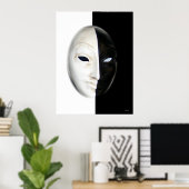 Maske (schwarz-weiß) poster (Heimbüro)