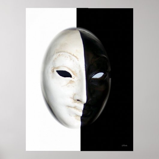 Maske (schwarz-weiß) poster (Vorne)