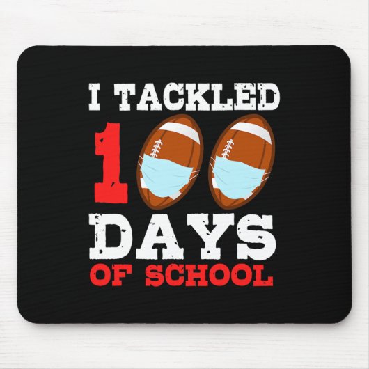 Maske Spaß 100 Tage Schullehrer Junge Mousepad (Vorne)