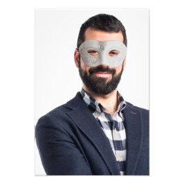 Maske stilvoll trendy Porträt Fotodruck