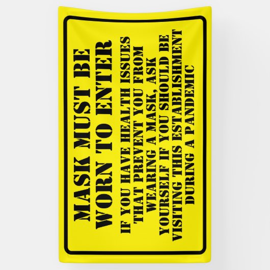 Maske tragen banner (Vertikal)