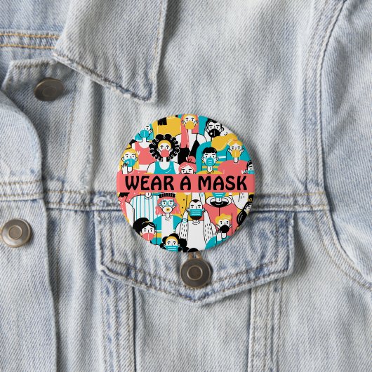 Maske tragen button (Beispiel)