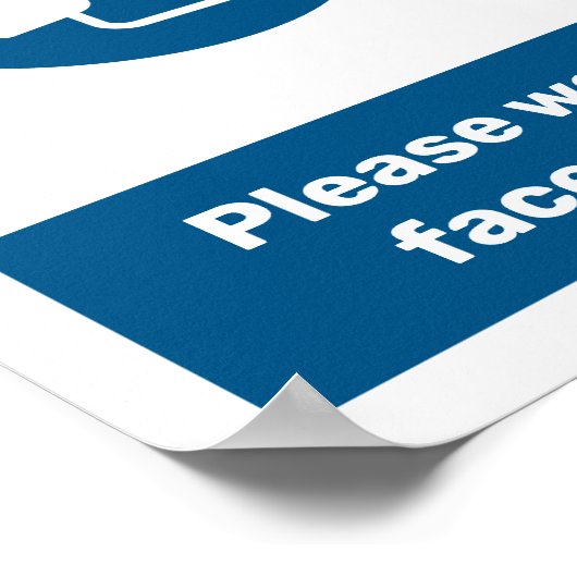 Maske tragen poster (Ecke)