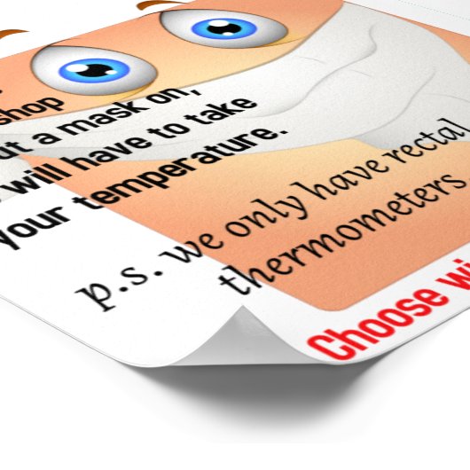 Maske tragen poster (Ecke)