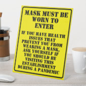 Maske tragen sockelschild (In Situ)