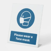 Maske tragen sockelschild (Vorderseite)