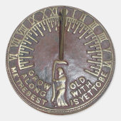 Maske, Uhr Runder Aufkleber (Vorderseite)