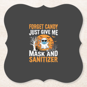 Maske und Desinfektionsmittel Halloween-Geister-De Untersetzer